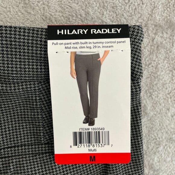 NEW Hilary Radley Women's M Pull-On Tummy Contral Slim Leg Dress Pants Pattern - Picture 8 of 10